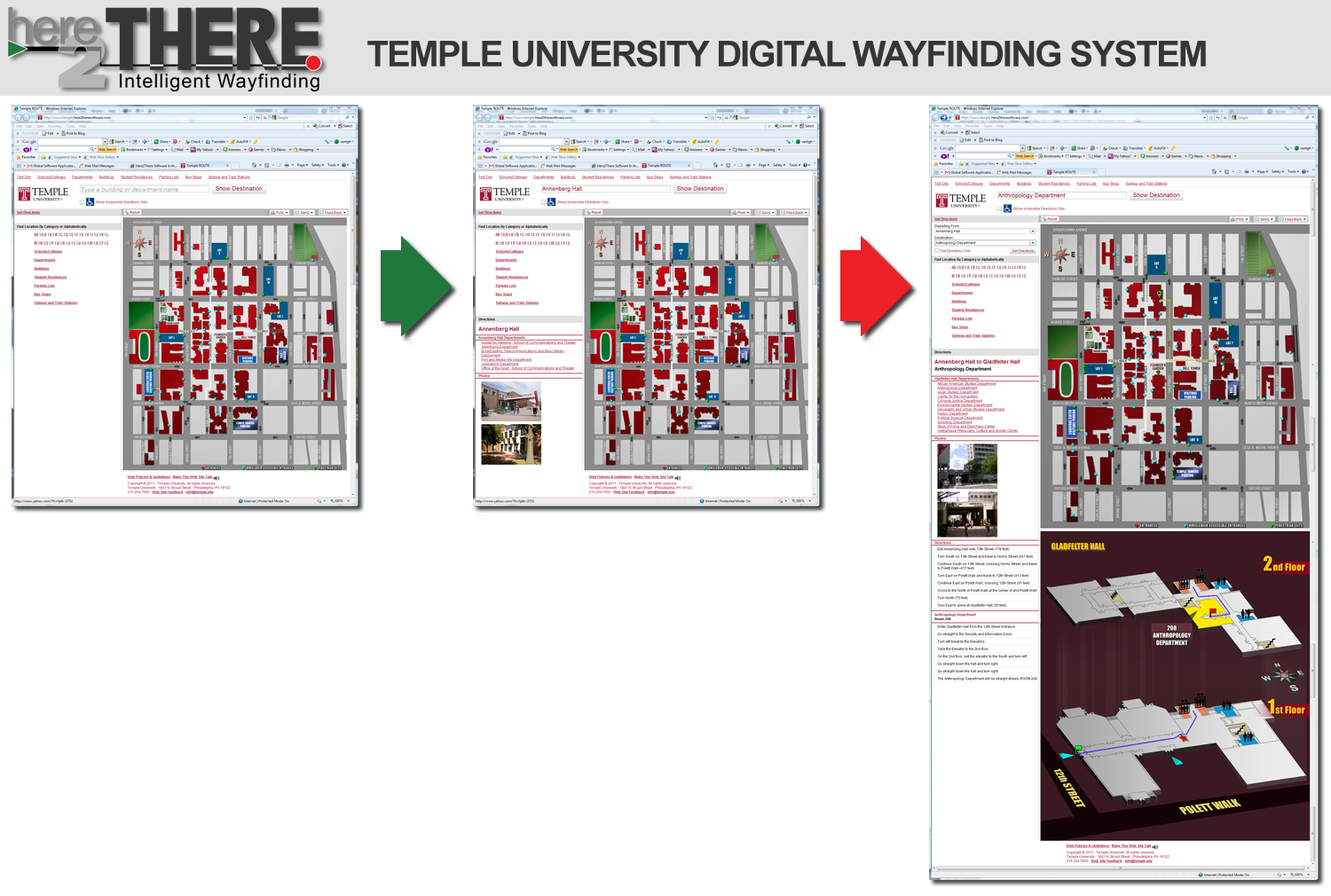 Temple University Digital Wayfinding System